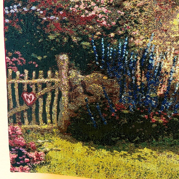 ✨ Vintage Thomas Kinkade tapestry Made in U.S.A. titled “Glory of Evening” ✨ - Picture 2 of 12